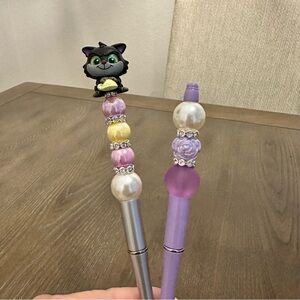 Disney Doorables Let’s Party‎ Lucifer Cinderella Set Of 2 Beaded Pens Refill Ink